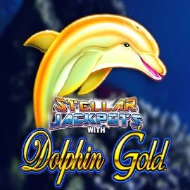 Official Jackpots logo: Dolphin Gold with Stellar Jackpots by Lightning Box Game at Sankra Casino